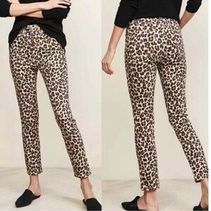 VERONICA BEARD Debbie Leopard Button Front Skinny Jean 25